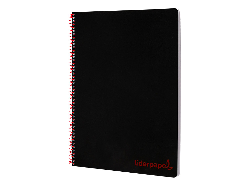 Caderno espiral liderpapel a4 wonder capa plastico 80f 90gr quadricula 4mm com margem preto ( Imagem 4 de 16 ) - Preview