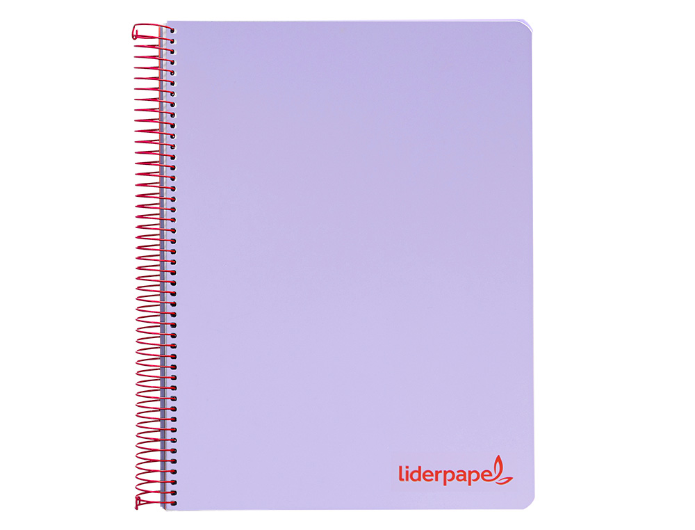 Caderno espiral liderpapel din a4 wonder capa plastico 120 f 90 gr quadricula 5 mm 5 bandas de cores 4 furos violeta ( Imagem 4 de 23 ) - Preview