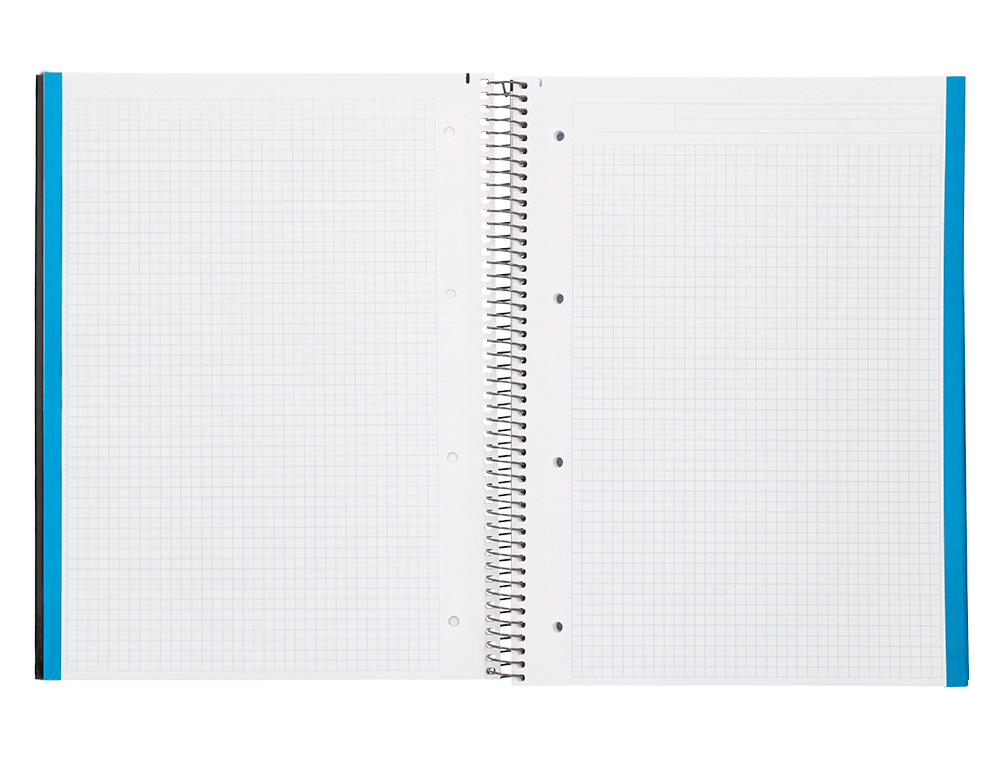 Caderno espiral liderpapel din a4 jolly capa forrada 140 f 75 gr quadricula 5mm 5 bandas de cores 4 furos cor preto ( Imagem 4 de 19 ) - Preview