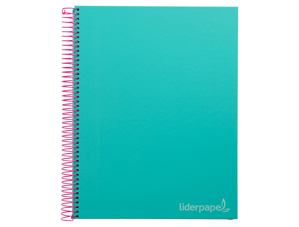 Caderno espiral liderpapel din a4 jolly capa forrada 140 f 75 gr quadricula 5mm 5 bandas de cores 4 furos cor turquesa ( Imagem 3 de 15 ) - Preview