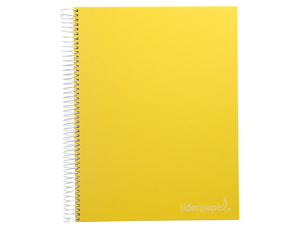Caderno espiral liderpapel din a4 jolly capa forrada 140 f 75 gr quadricula 5mm 5 bandas de cores 4 furos cor amarelo ( Imagem 3 de 15 ) - Preview