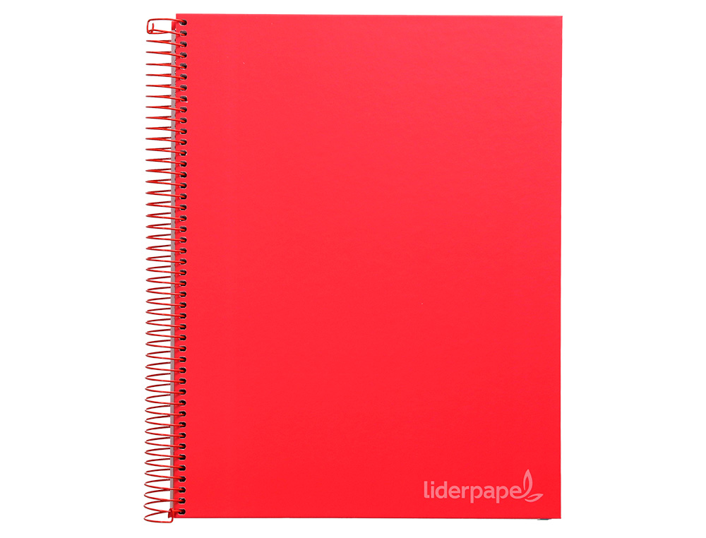 Caderno espiral liderpapel din a4 jolly capa forrada 140 f 75 gr quadricula 5mm 5 bandas de cores 4 furos cor vermelho ( Imagem 3 de 15 ) - Preview