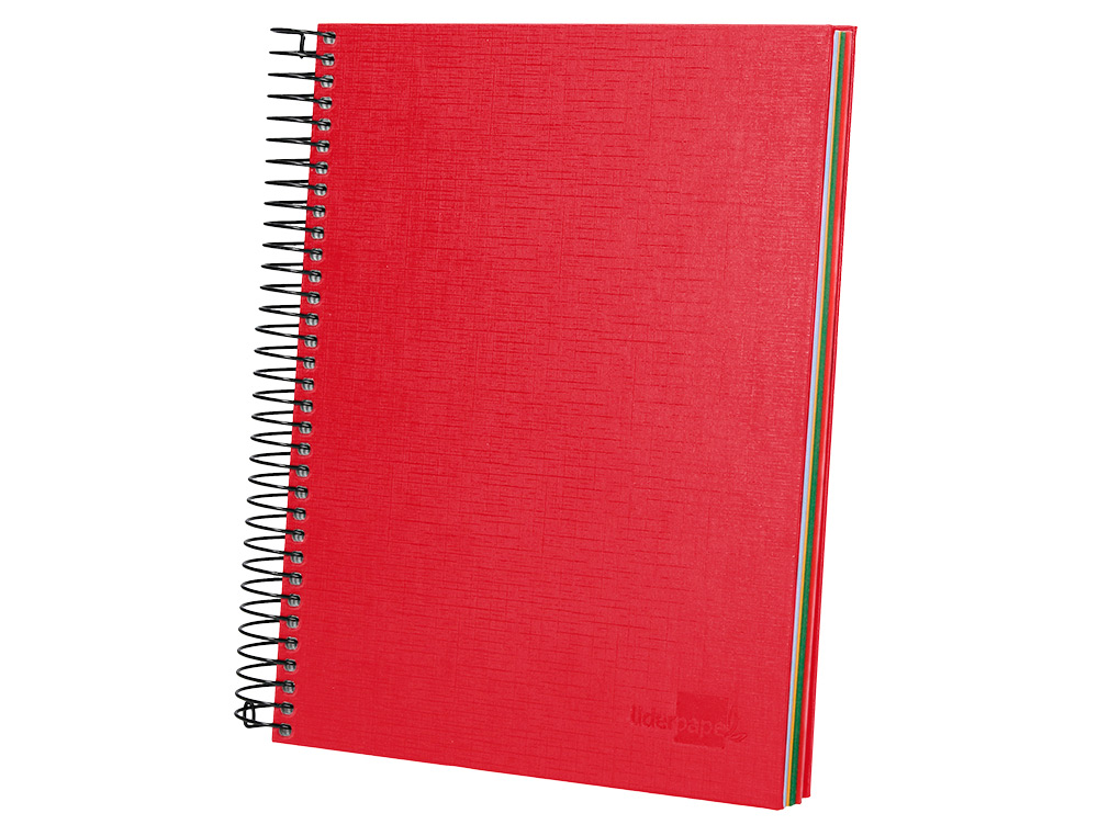 Caderno espiral liderpapel paper coat 160 folhas a5 quadriculado vermelho ( Imagem 5 de 10 ) - Preview