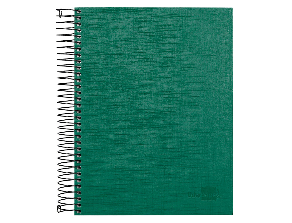 Spiral notebook, Liderpapel Paper Coat, 160 sheets, A5 grid, green. ( Imagem 2 de 10 ) - Preview