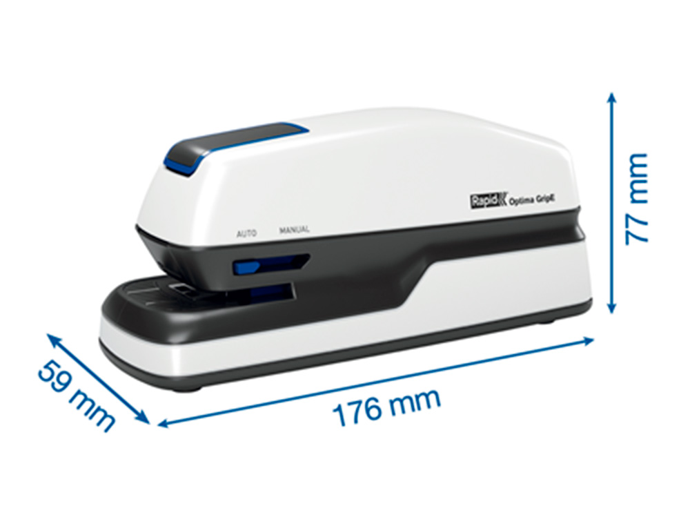 Agrafador rapid electrico optima grip capacidade 20 folhas ( Imagem 2 de 8 ) - Preview