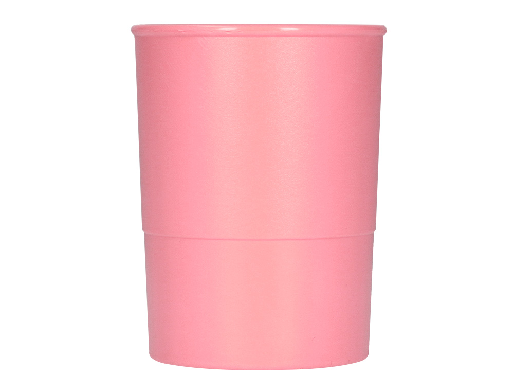 Porta lapis q-connect plastico diametro 75 mm altura 100 mm rosa pastel ( Imagem 3 de 7 ) - Preview