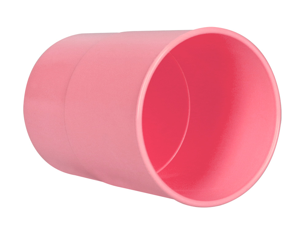 Porta lapis q-connect plastico diametro 75 mm altura 100 mm rosa pastel ( Imagem 4 de 7 ) - Preview