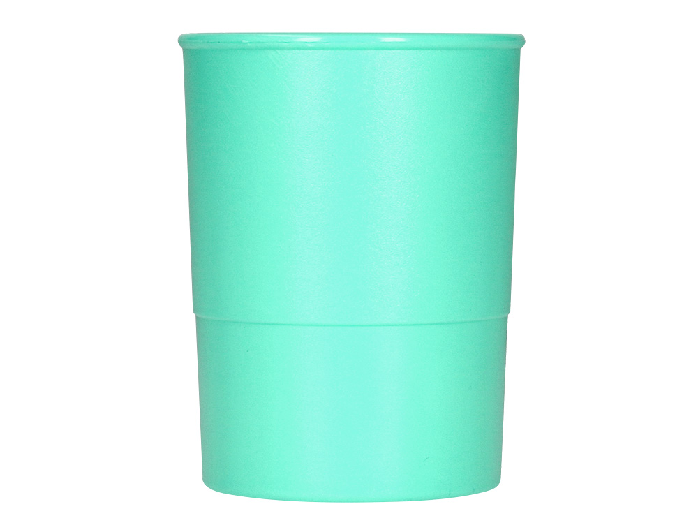 Porta lapis q-connect plastico diametro 75 mm altura 100 mm menta ( Imagem 3 de 7 ) - Preview