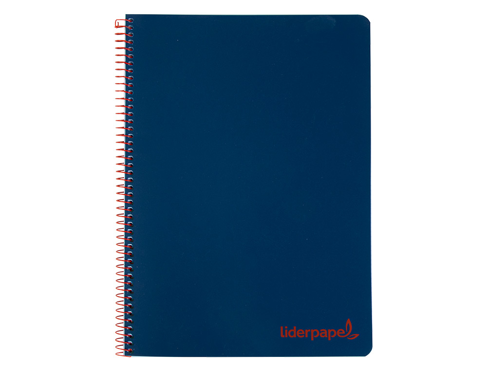 Caderno espiral liderpapel a4 wonder capa plastico 80f 90gr quadricula 4mm com margem azul marinho (5 unidades) ( Imagem 3 de 16 ) - Preview
