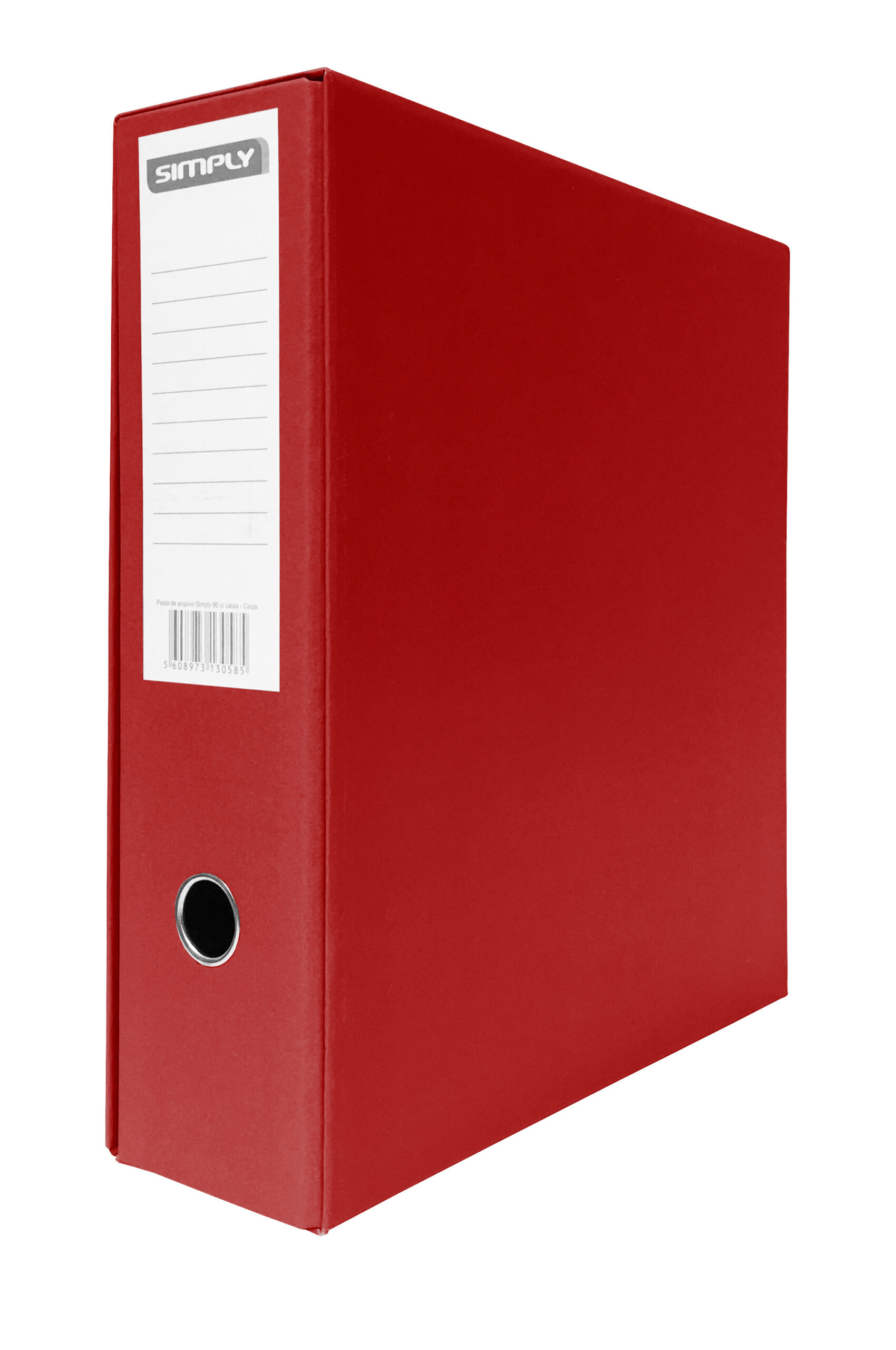 Pasta De Arquivo C/Cx Simply A4 Comercial L/80 2 Arg. Vermelho ( Imagem 2 de 2 ) - Preview