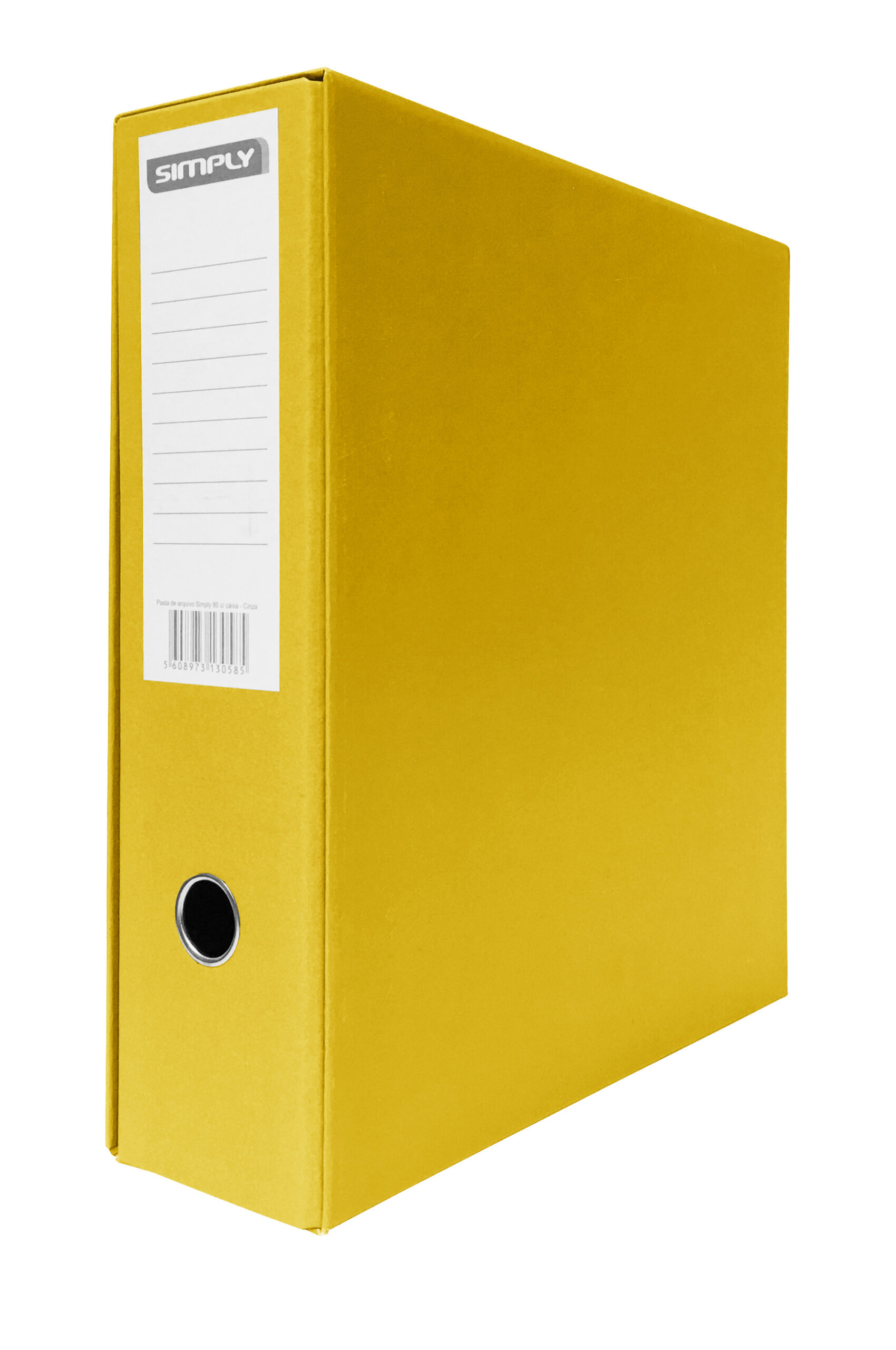 Pasta De Arquivo C/Cx Simply A4 Comercial L/80 2 Arg. Amarelo ( Imagem 2 de 3 ) - Preview