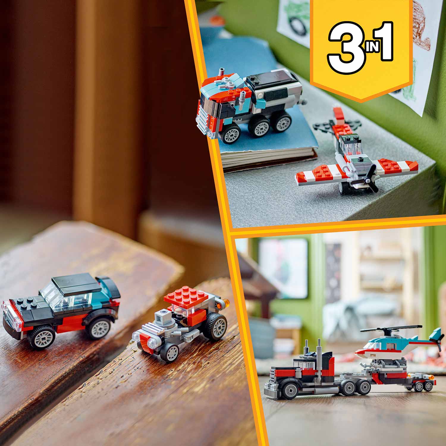 Lego Creator Camião de Plataforma com Helicóptero ( Imagem 4 de 4 ) - Preview