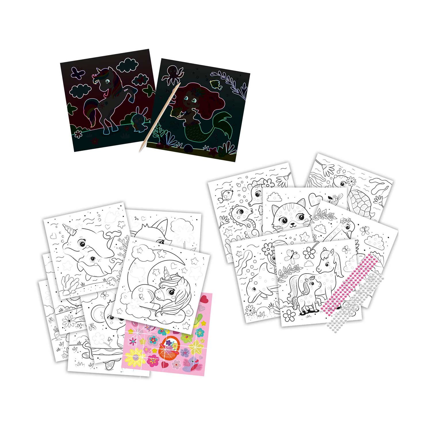 Livro De Atividades Glitter 3 Em 1 Colorir E Pintar 00117 ( Imagem 2 de 3 ) - Preview