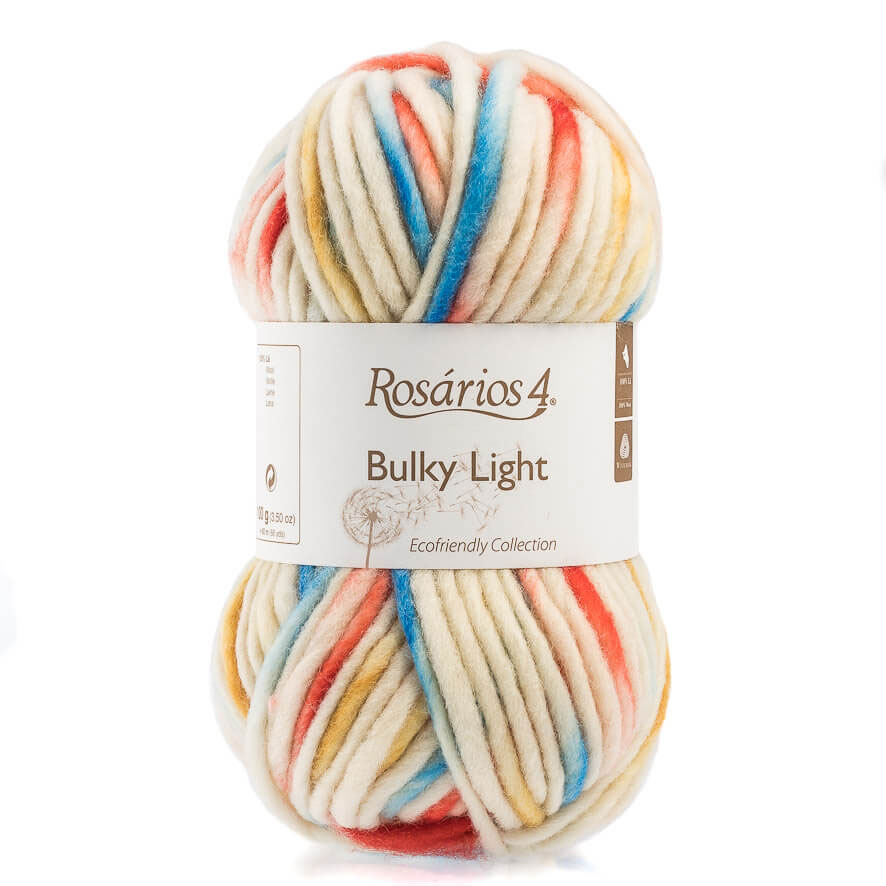 Fio De Tricot Rosarios 4 Bulky Light Print 100G Vermelho/Azul 216 ( Imagem 2 de 2 ) - Preview