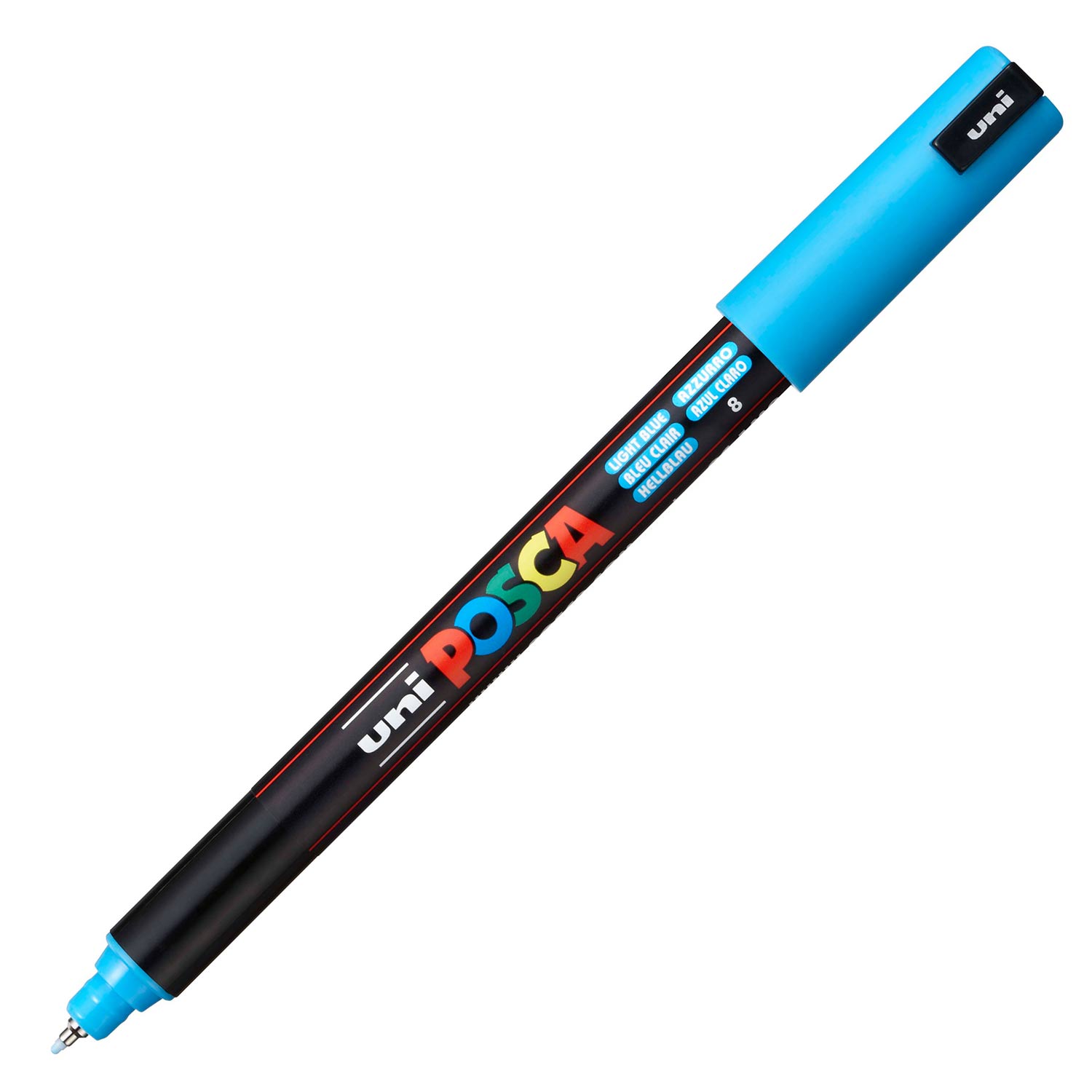 Marcador Uni Posca Pc-1Mr Extra Fino 0,7Mm Azul Claro 8 ( Imagem 2 de 2 ) - Preview