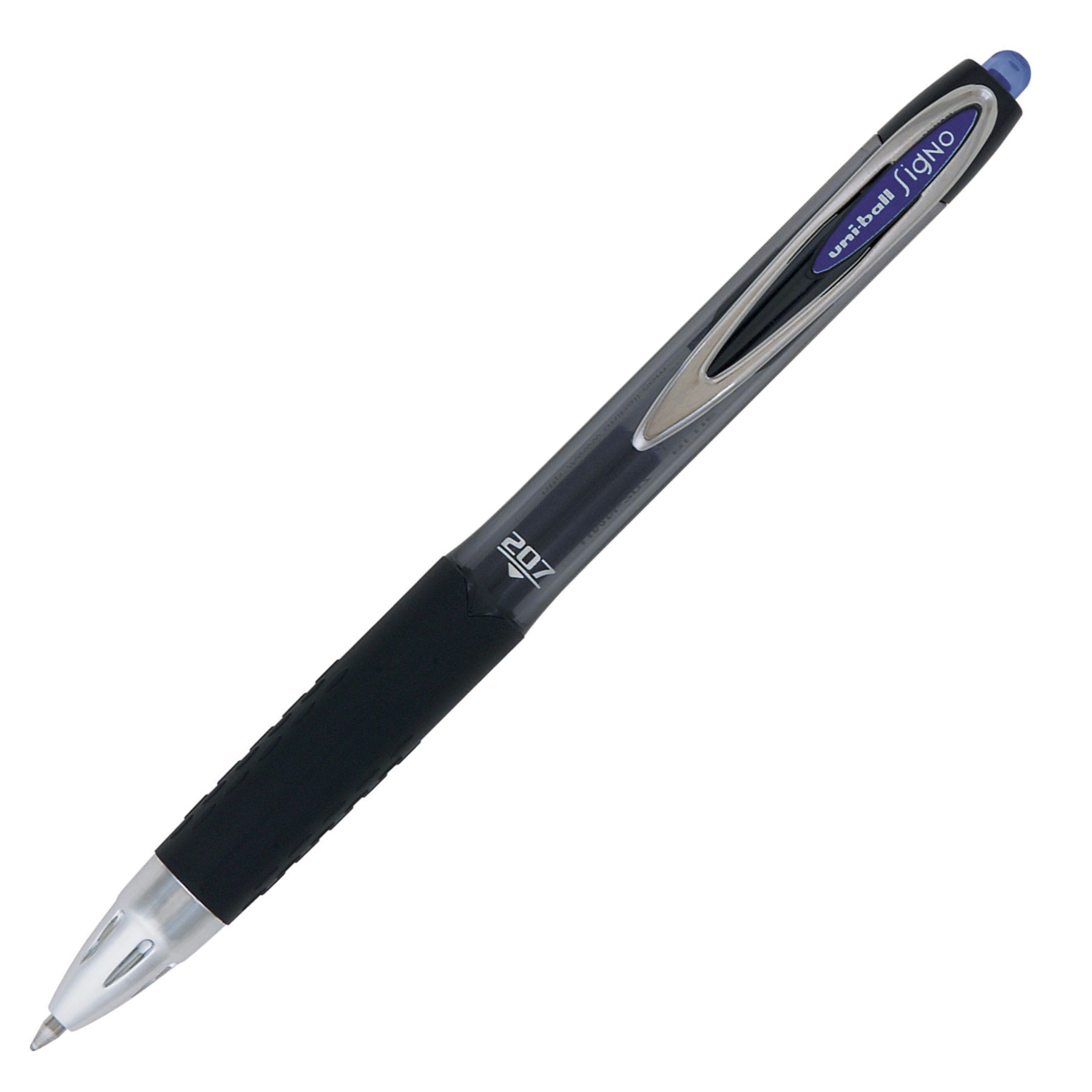 Esferográfica uni-ball roller; umn-207 retratil, 0,7 mm. Cor azul ( Imagem 2 de 4 ) - Preview