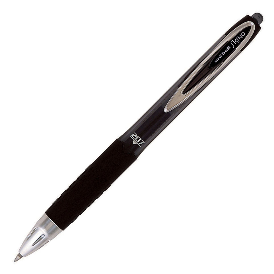 Esferográfica uni-ball roller; umn-207 retratil, 0,7 mm. Cor preto ( Imagem 4 de 4 ) - Preview