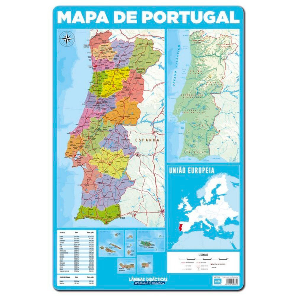 Base Didatica Mapa De Portugal 60X40Cm Ldpp-226 ( Imagem 2 de 2 ) - Preview