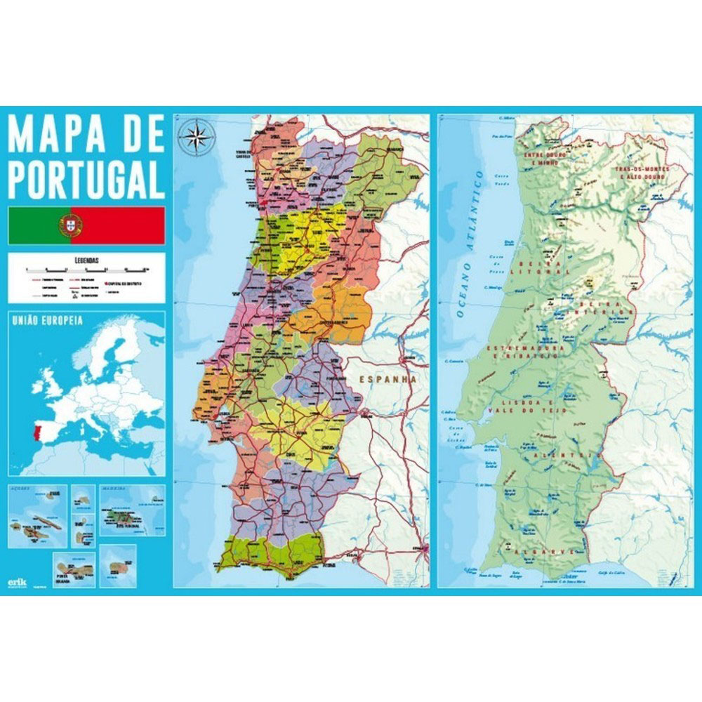 Base De Secretaria Mapa De Portugal 50X35Cm Tsept013 ( Imagem 2 de 2 ) - Preview