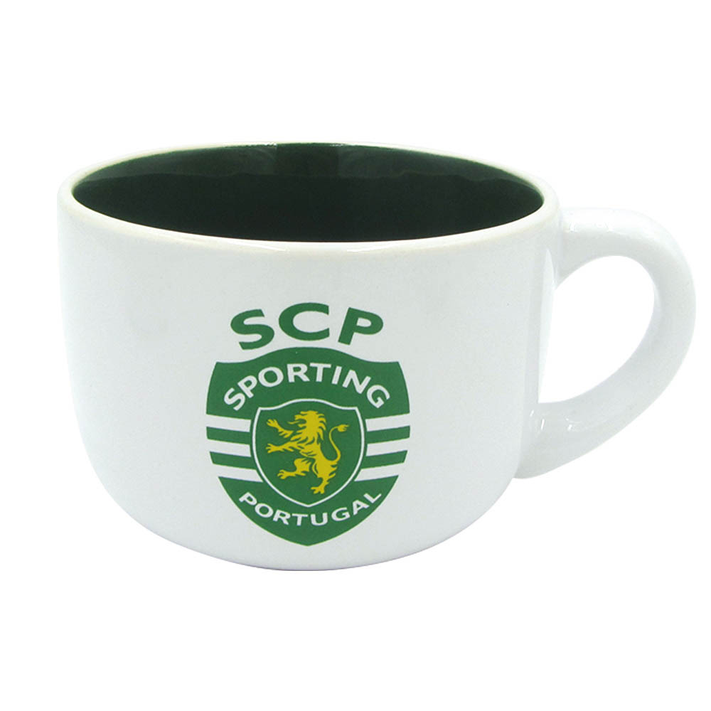 Caneca Almocadeira Sporting Branco/Verde Sp1079 ( Imagem 2 de 3 ) - Preview