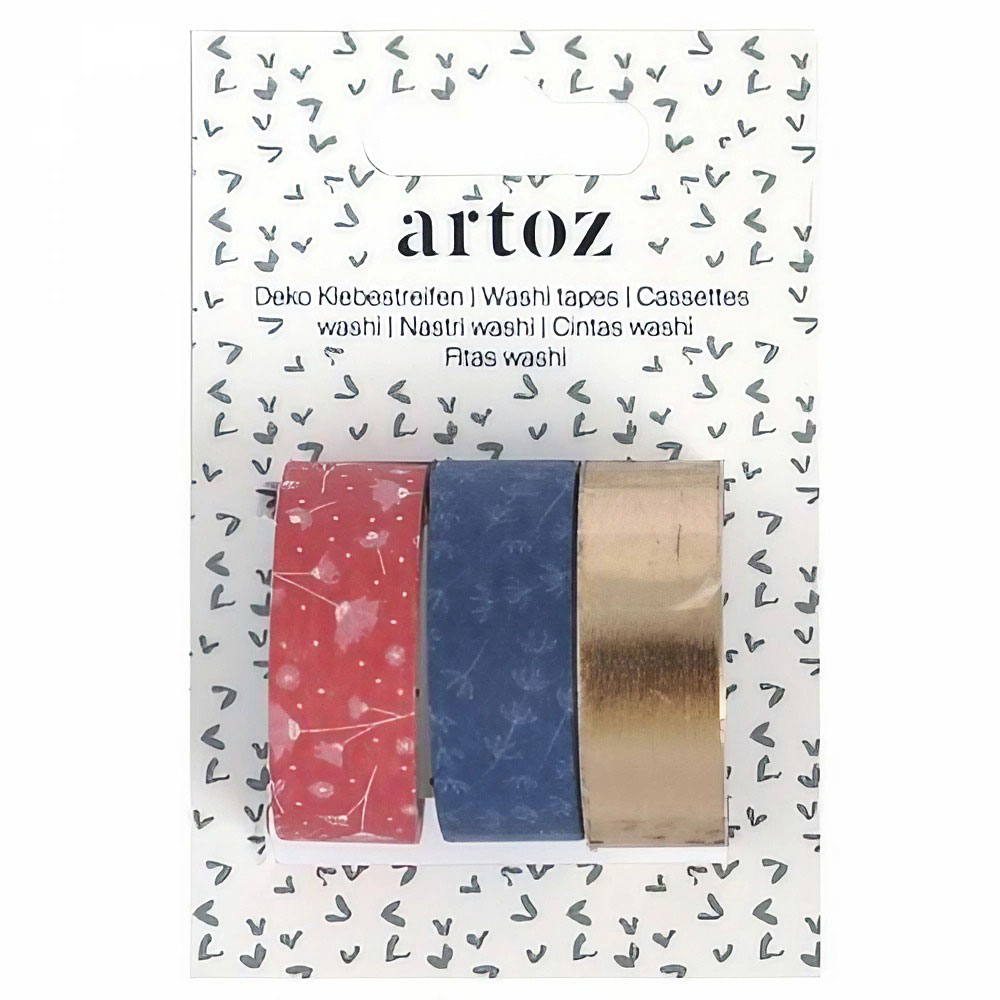 Fita Decorativa Washi Tape 15Mmx5M Artoz C/3 144500-190 ( Imagem 2 de 3 ) - Preview