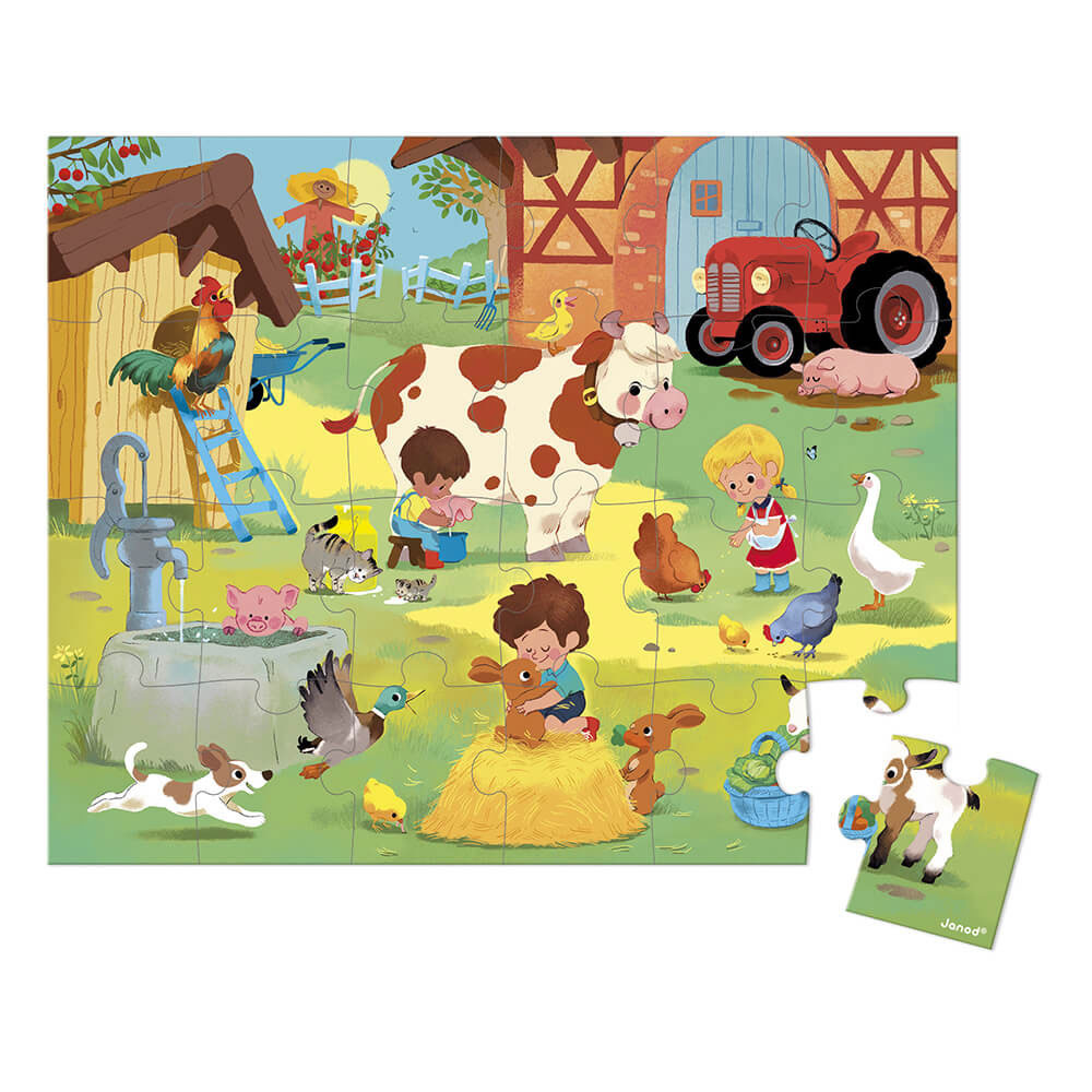 Maleta Puzzle Janod 24 Peças Um Dia Na Quinta J02603 ( Imagem 2 de 4 ) - Preview