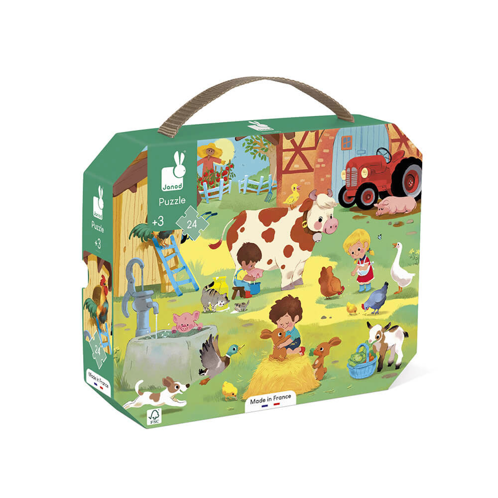 Maleta Puzzle Janod 24 Peças Um Dia Na Quinta J02603 ( Imagem 3 de 4 ) - Preview