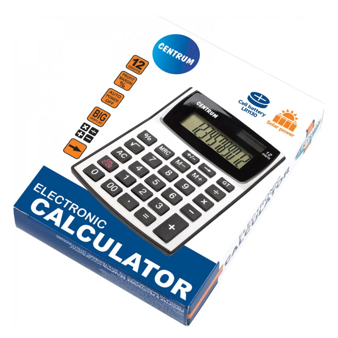 Calculadora De Secretária Centrum Compact Preto 12 Dígitos 83401 ( Imagem 2 de 4 ) - Preview
