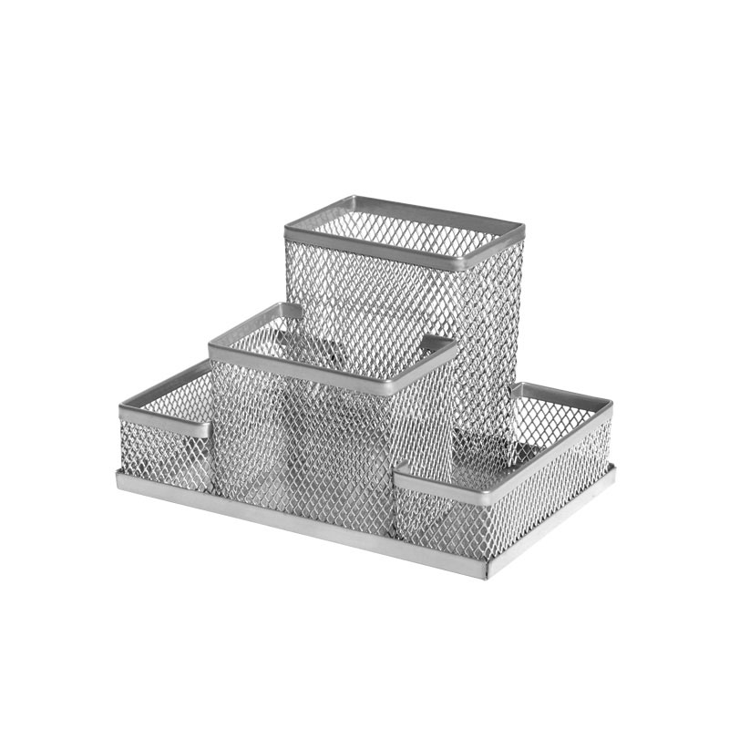 Organizador De Secretária Rede Metal Cinza Forofis 91311 ( Imagem 2 de 2 ) - Preview