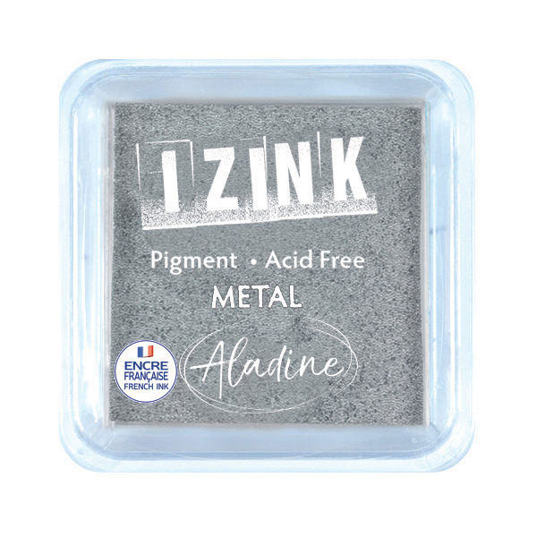 Almofada De Carimbo Aladine Izink Metal Prateado 5X5Cm 19119 ( Imagem 2 de 2 ) - Preview