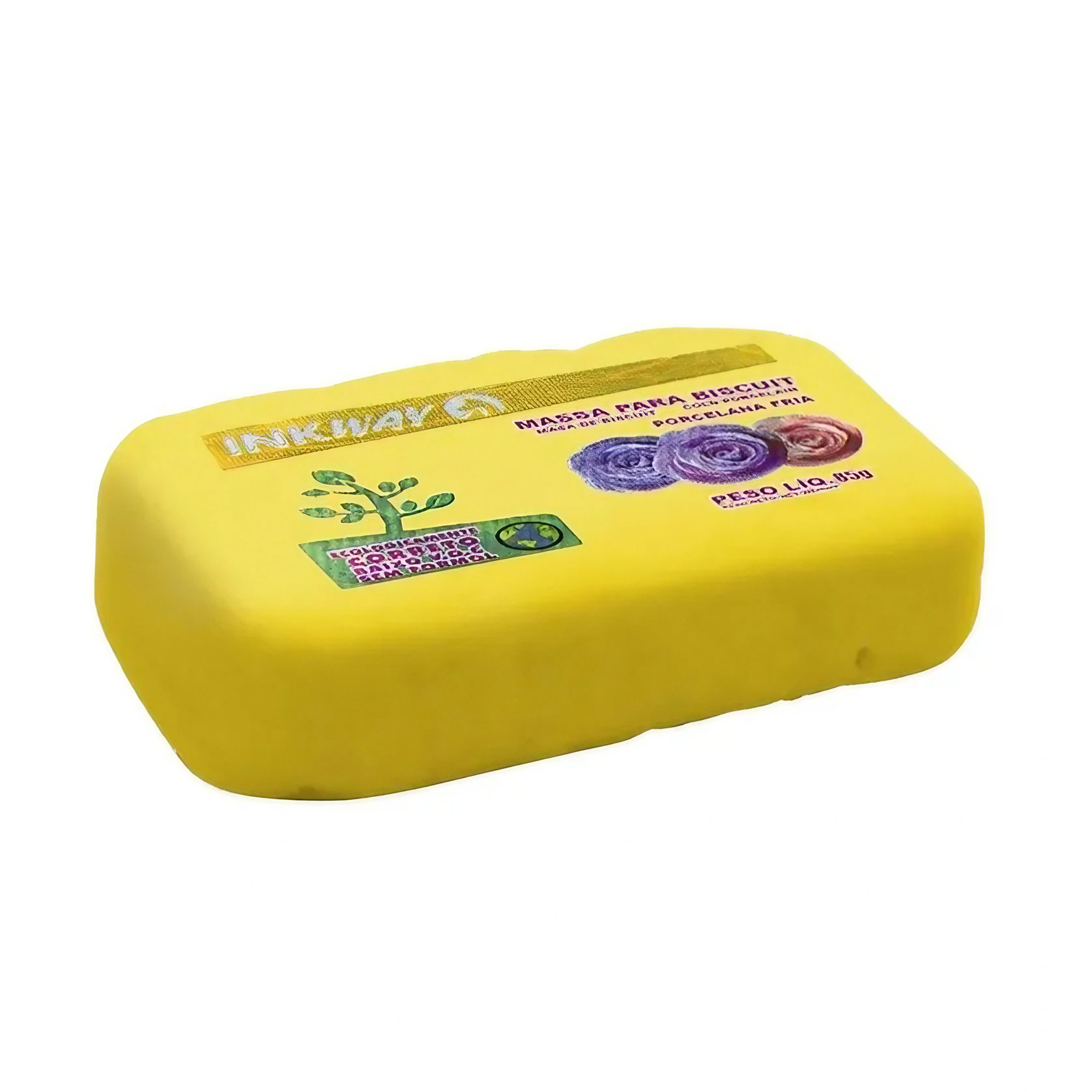 Pasta De Modelar Biscuit Inkway Amarelo Ouro 85G 410001 ( Imagem 2 de 2 ) - Preview