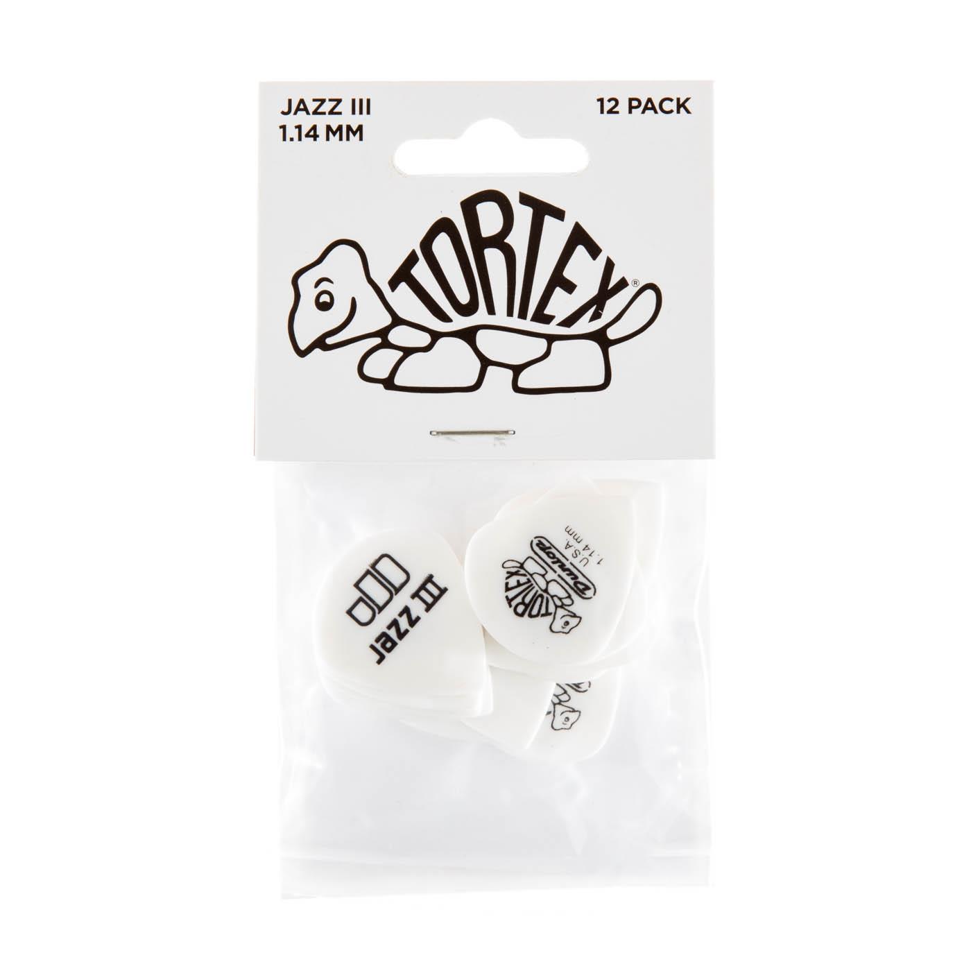 Dunlop  Tortex Jazz III White 1,00 (pack 12) ( Imagem 2 de 2 ) - Preview