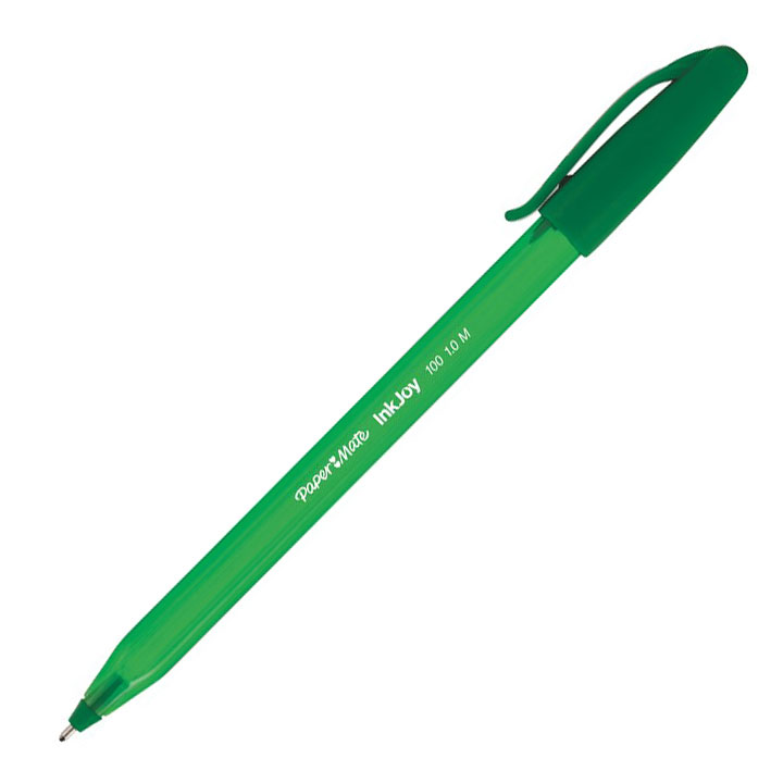 Esferográfica Paper Mate Inkjoy 100 Ponta média Traço 1 mm Verde ( Imagem 2 de 8 ) - Preview