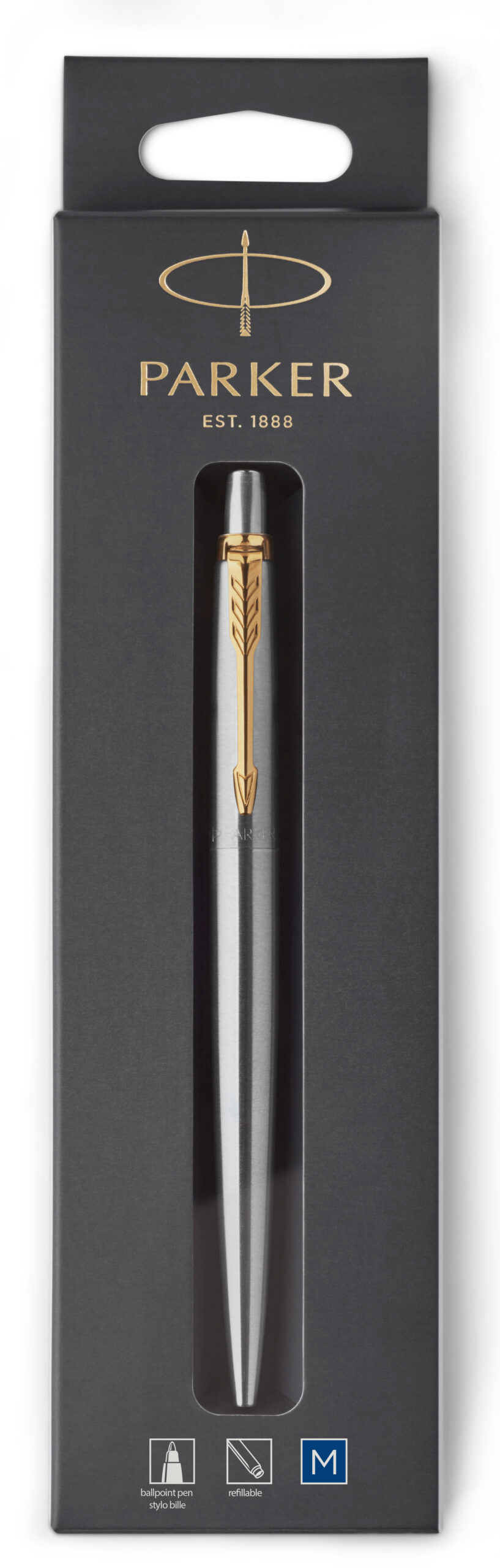 Esferográfica Parker Jotter Aco Inox Cromado Gt 1953206 Hs Blister ( Imagem 2 de 2 ) - Preview