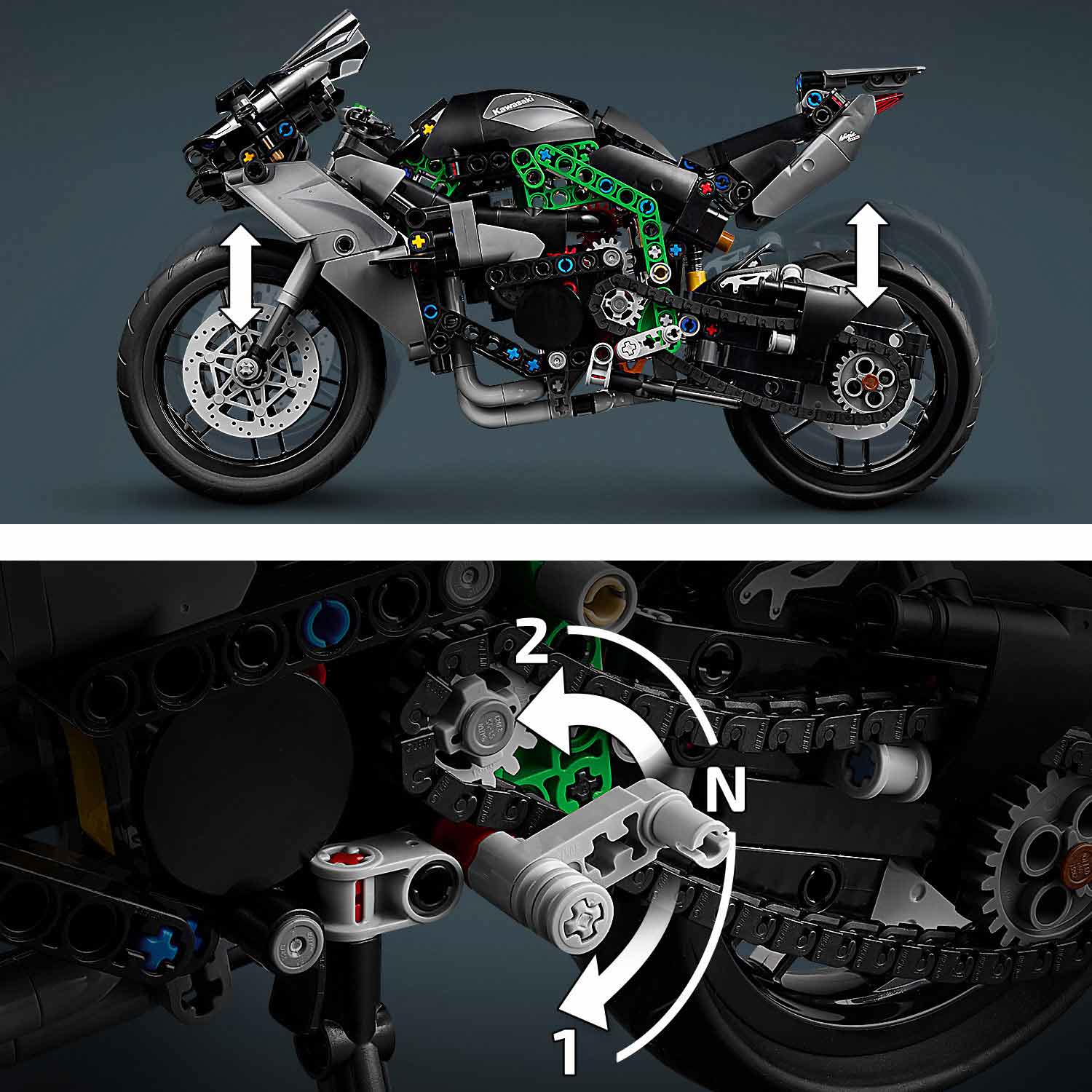 Lego Technic Mota Kawasaki Ninja H2R 42170 ( Imagem 3 de 4 ) - Preview
