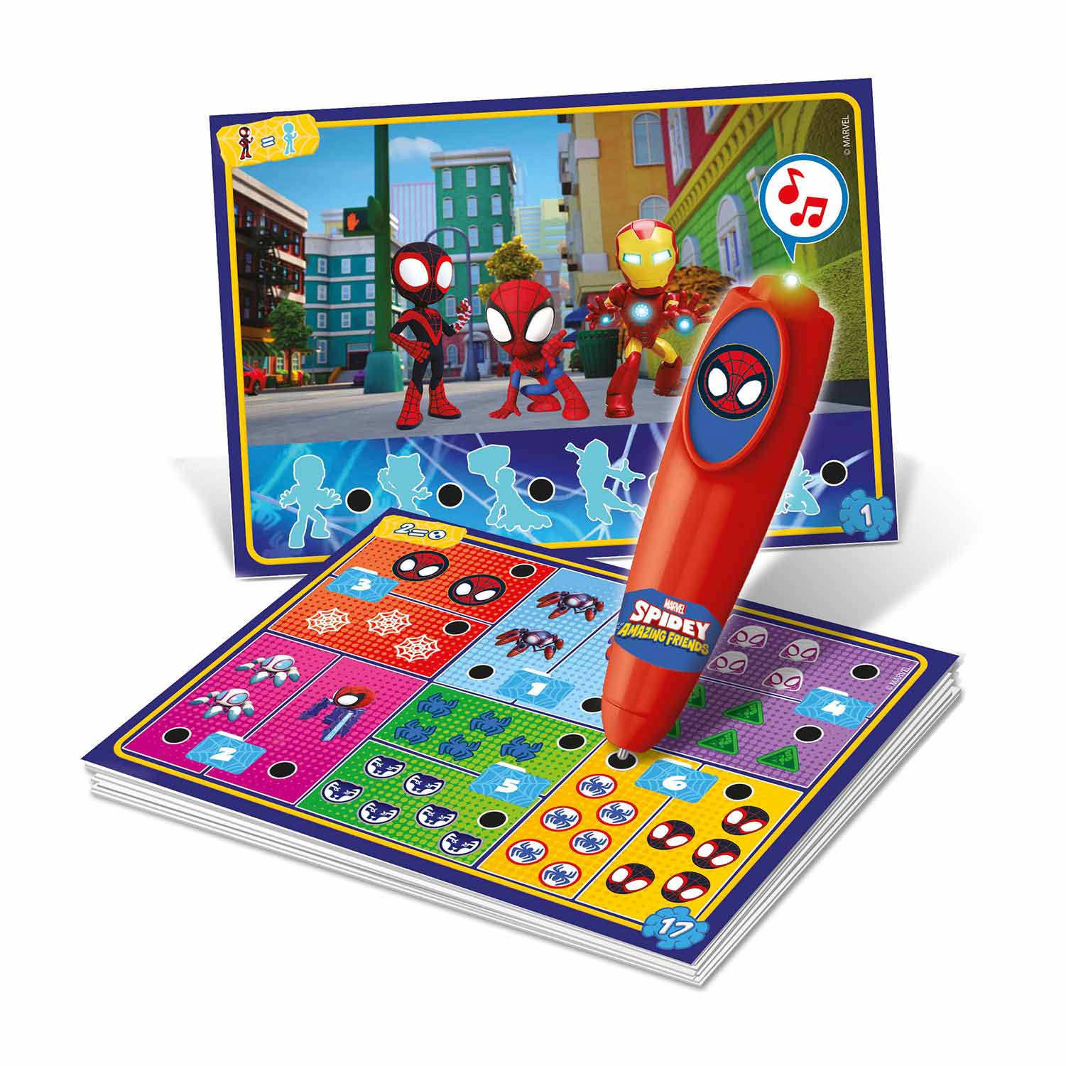 Quizzy Spidey And His Amazing Friends Clementoni Disney Junior 16805 ( Imagem 2 de 2 ) - Preview