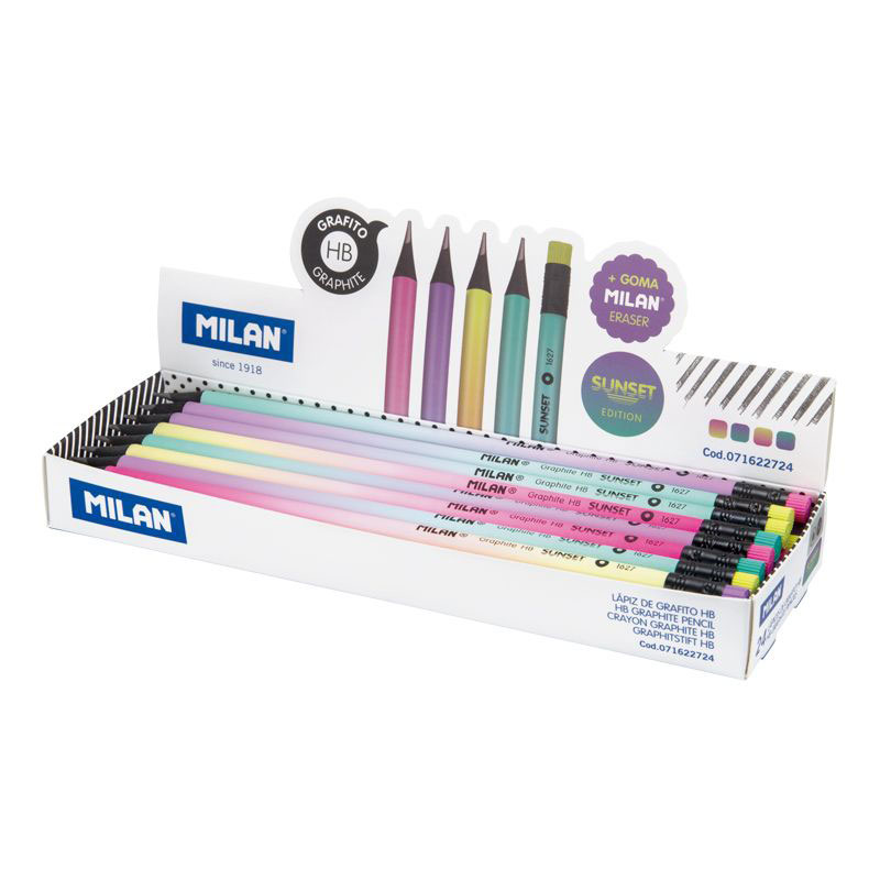 Lapis Grafite C/Borracha Milan Sunset Hb N.2 071622724 ( Imagem 2 de 3 ) - Preview