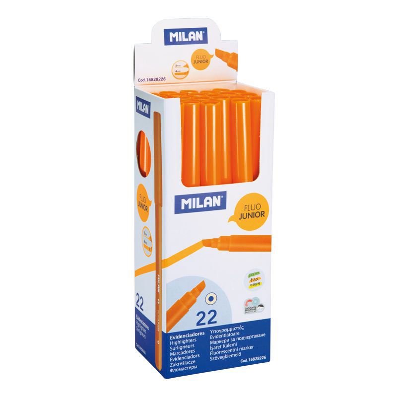 Sublinhador Fluorescente Milan Fluojunior Laranja 16828226 ( Imagem 2 de 2 ) - Preview