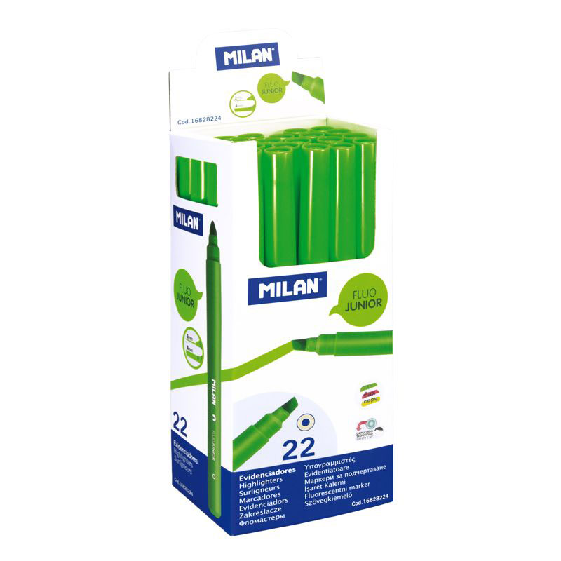 Sublinhador Fluorescente Milan Fluojunior Verde 16828224 ( Imagem 2 de 2 ) - Preview