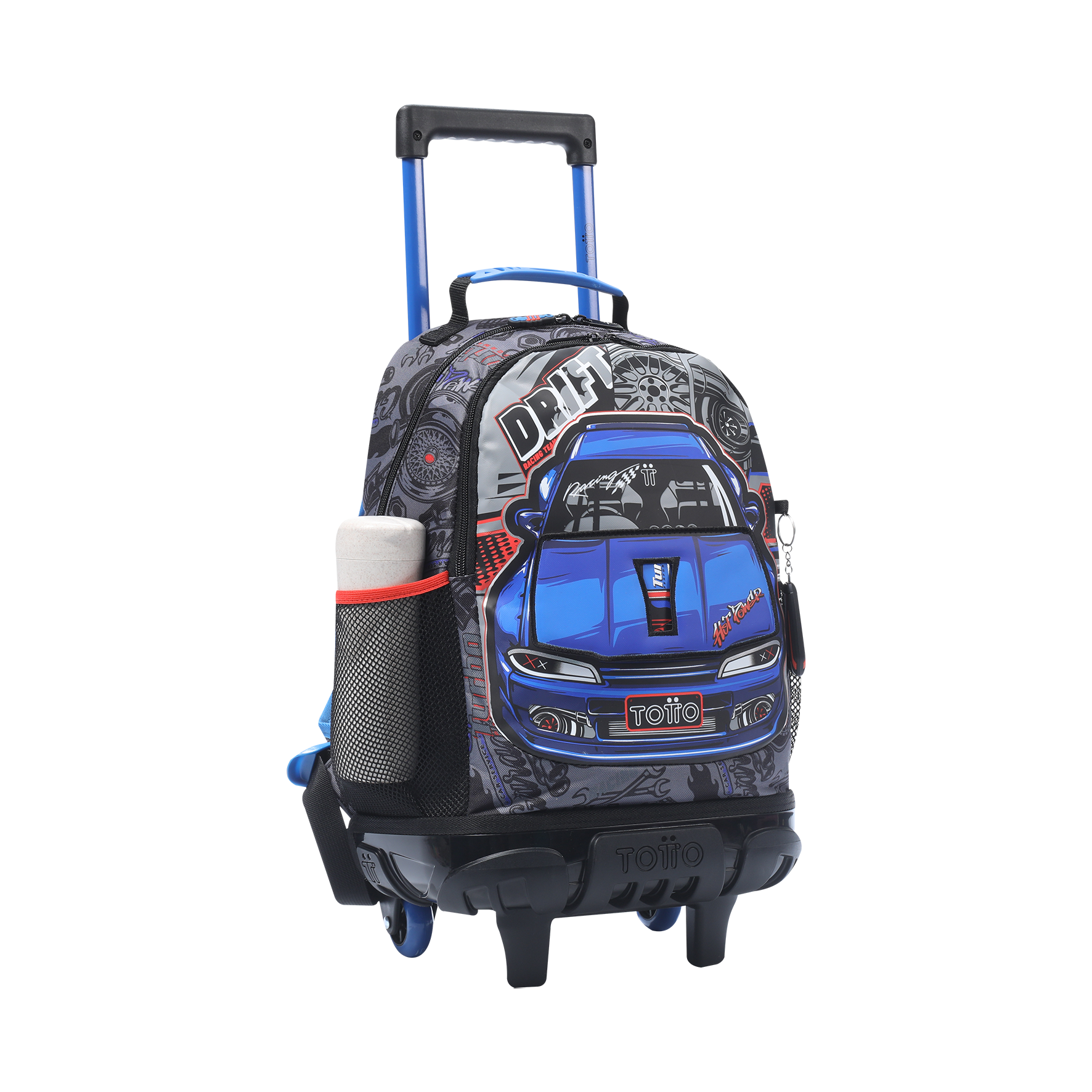Trolley escolar Totto tamanho m modelo racing para 6 a 7 anos ( Imagem 2 de 4 ) - Preview