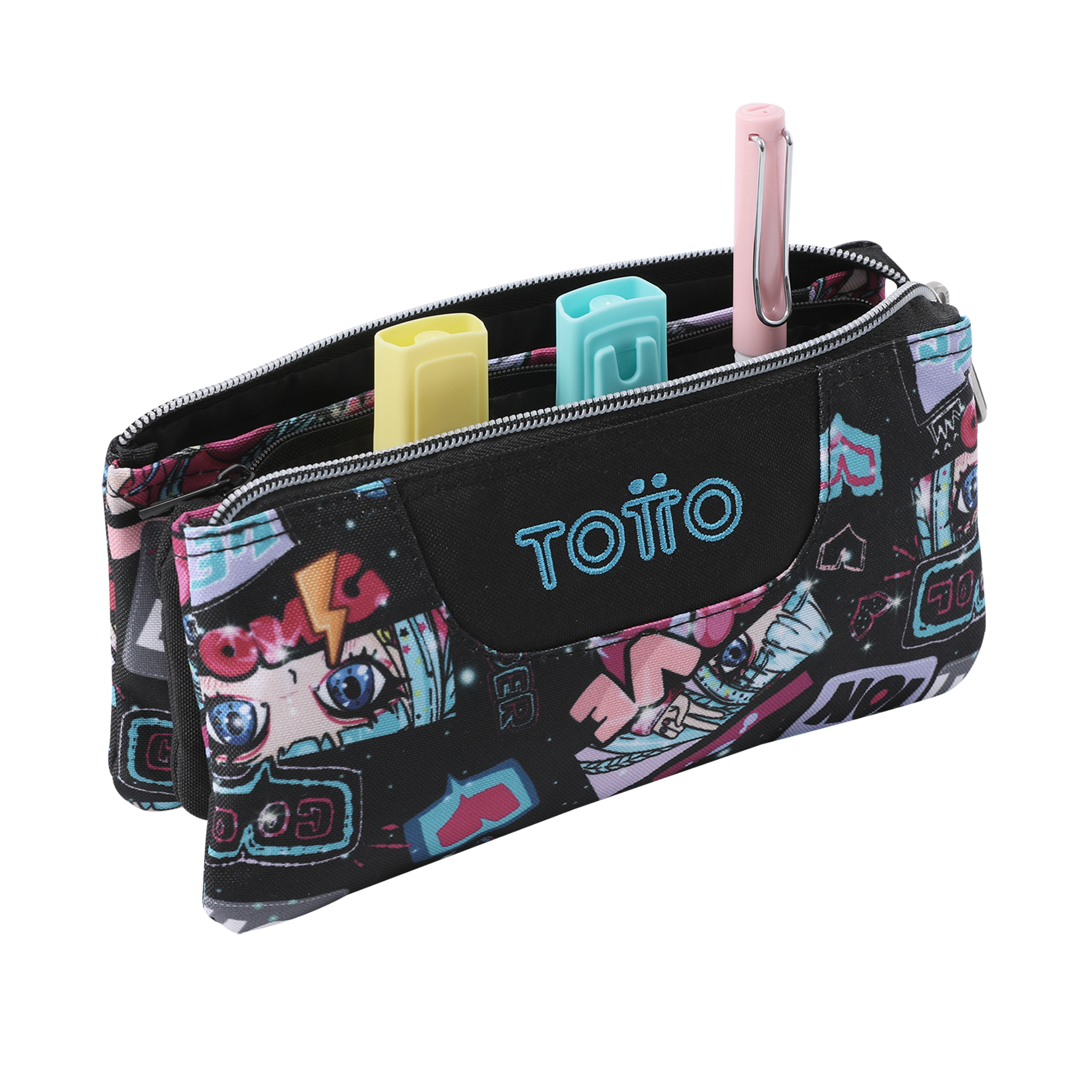 Estojo escolar Totto  tamanho m modelo tablero para 8 a 12 anos ( Imagem 3 de 3 ) - Preview