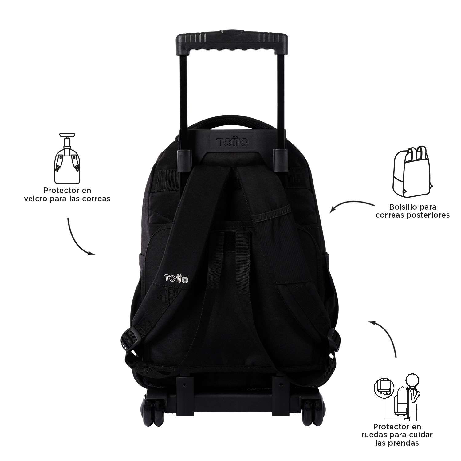 Trolley escolar Totto tamanho l modelo renglon para 8 a 12 anos ( Imagem 4 de 4 ) - Preview
