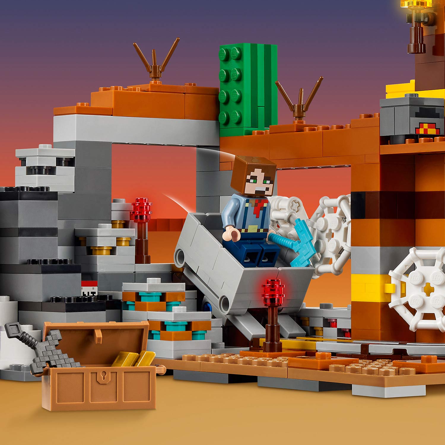 Lego Minecraft O Poco De Minas Das Terras Baldias 21263 ( Imagem 4 de 4 ) - Preview