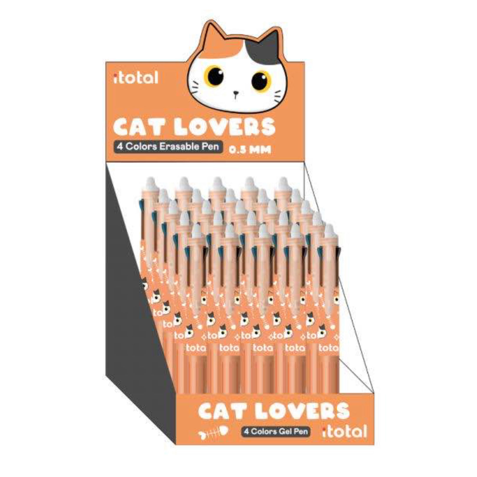 Esferográfica De 4 Cores I-Total Gato Laranja Xl1806C ( Imagem 2 de 2 ) - Preview