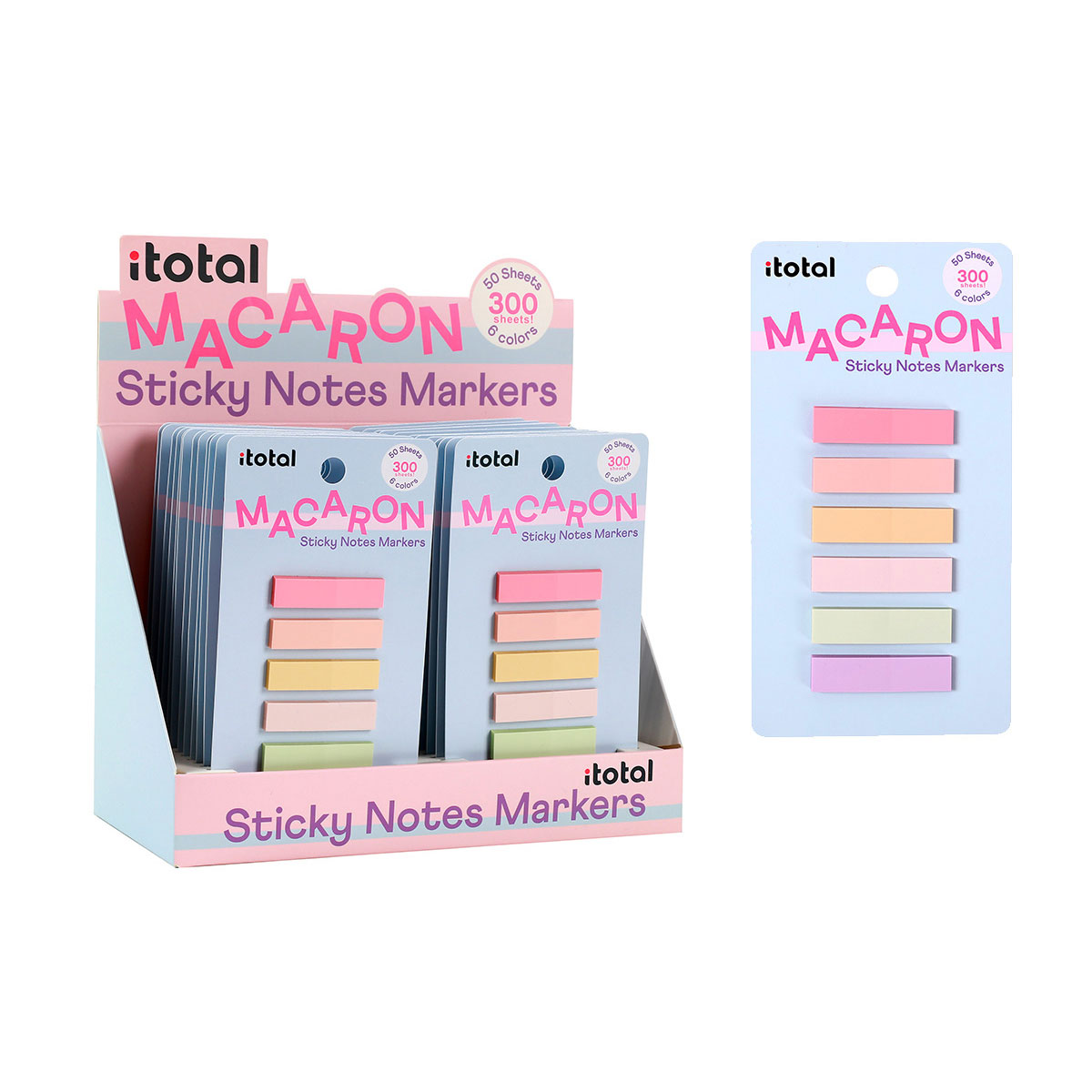 Notas Adesivas I-Total Macaron 76Mm Blister C/6 Xl1840O ( Imagem 2 de 2 ) - Preview