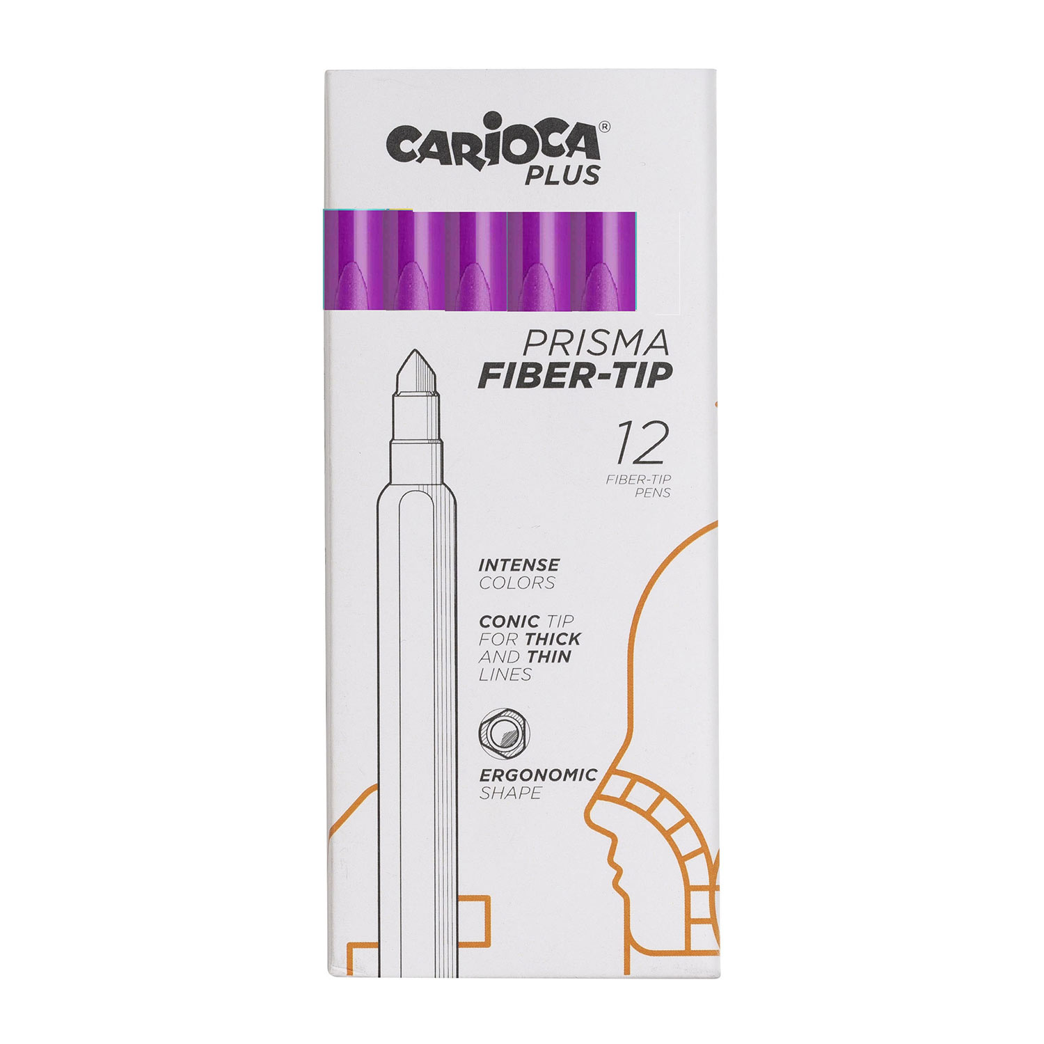 Caneta De Feltro Carioca Plus Roxo 45217/14 ( Imagem 2 de 3 ) - Preview