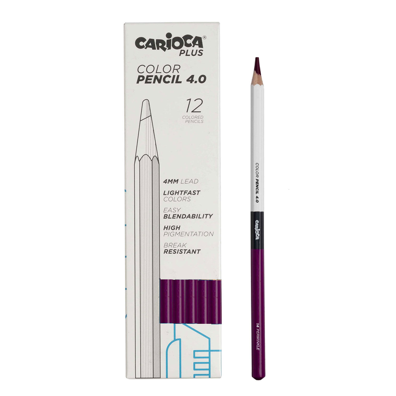 Lápis De Cor Carioca Plus 4.0 Roxo 45216/14 ( Imagem 3 de 3 ) - Preview