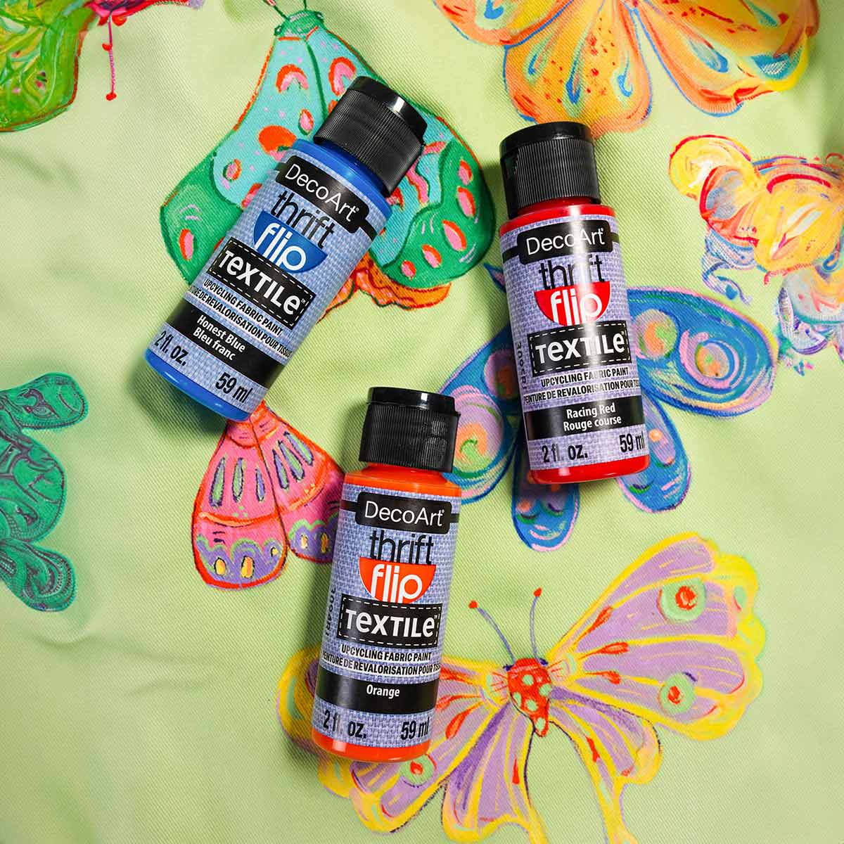 Tinta P/Tecido Decoart Thrift Flip Vermelho Profundo 59Ml Dtfp105-30 ( Imagem 2 de 4 ) - Preview