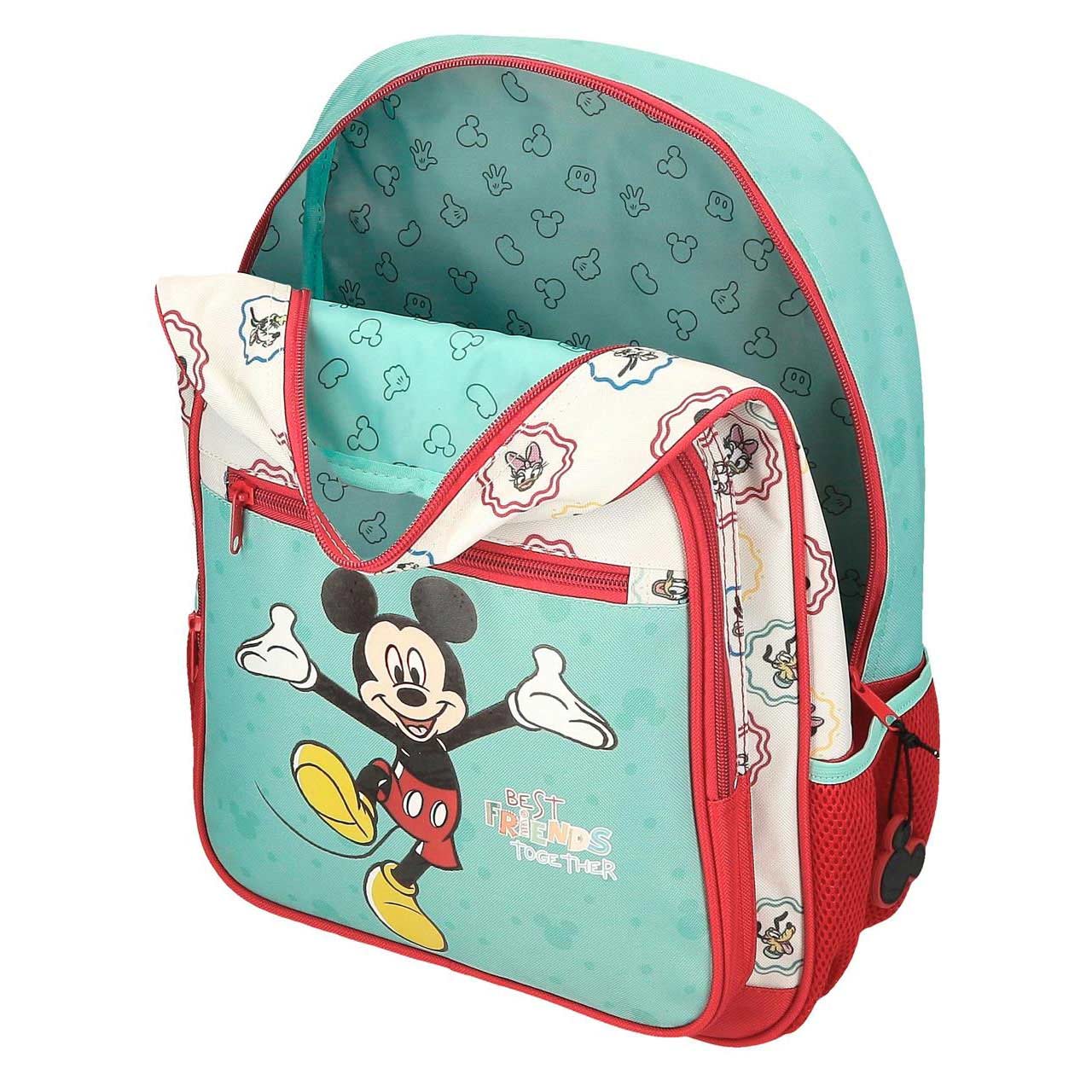 Mochila Disney Mickey Mouse Best Friend Together 38X30X12Cm Adaptavel A Carro 29724D1 ( Imagem 4 de 4 ) - Preview