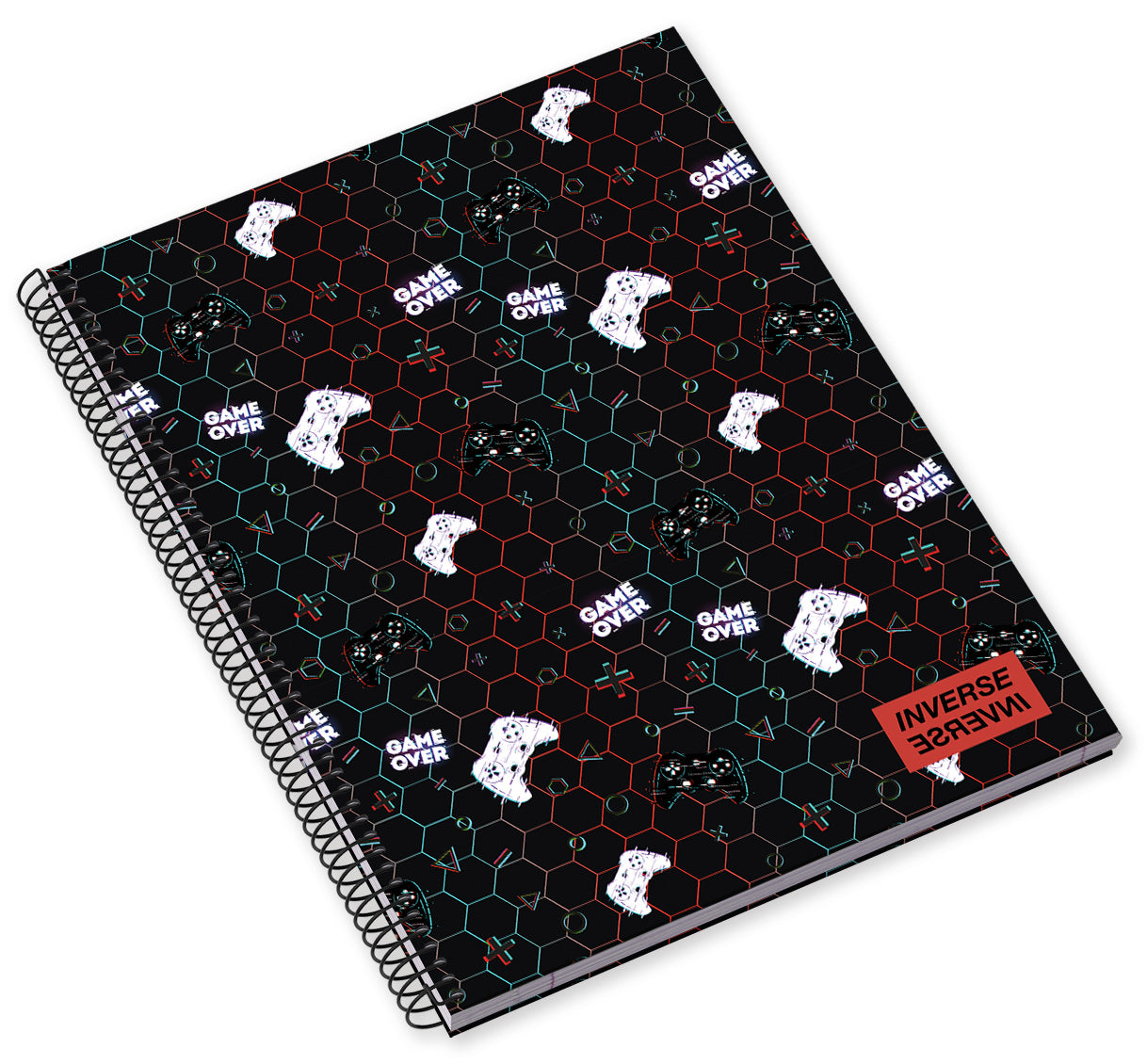Caderno Espiral Capa Dura A5 80F 90G Teen Inverse Quadriculado 24 ( Imagem 3 de 4 ) - Preview